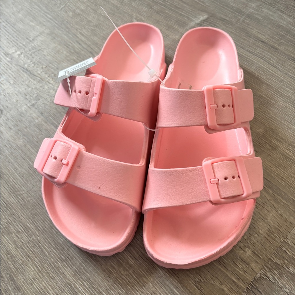 NEW Pink double buckle sandals